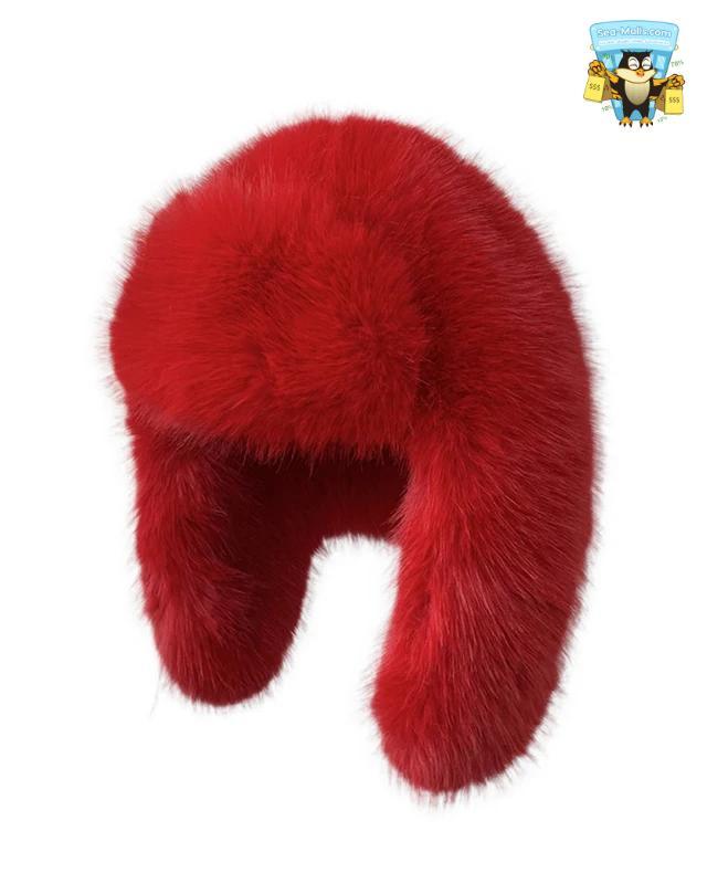 Faux Fox Fur Bomber Hat Women Winter Earflap Ski Cap