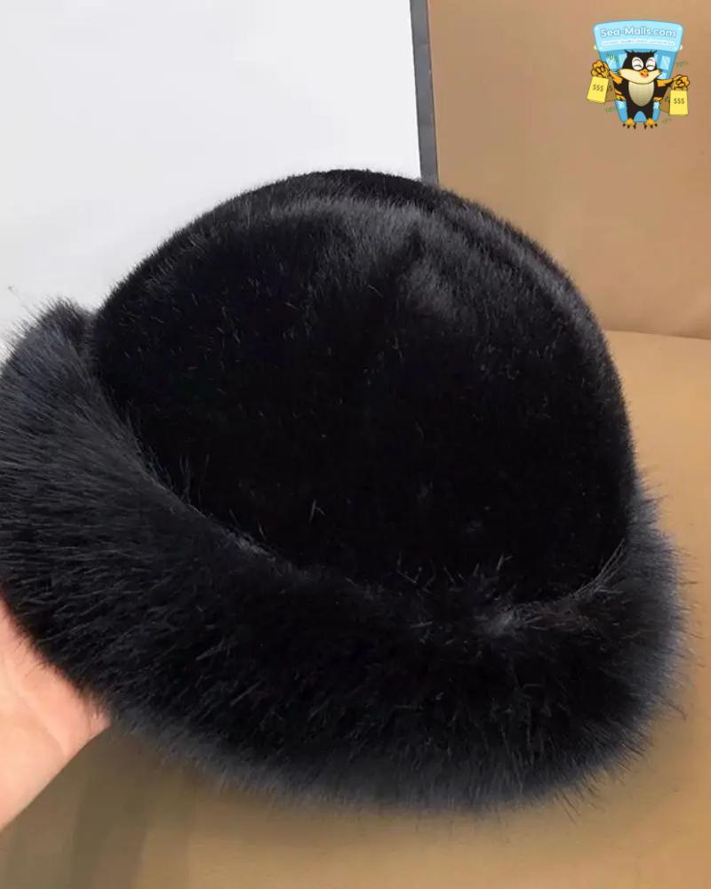 Faux Fox Fur Winter Snow Ski Cap