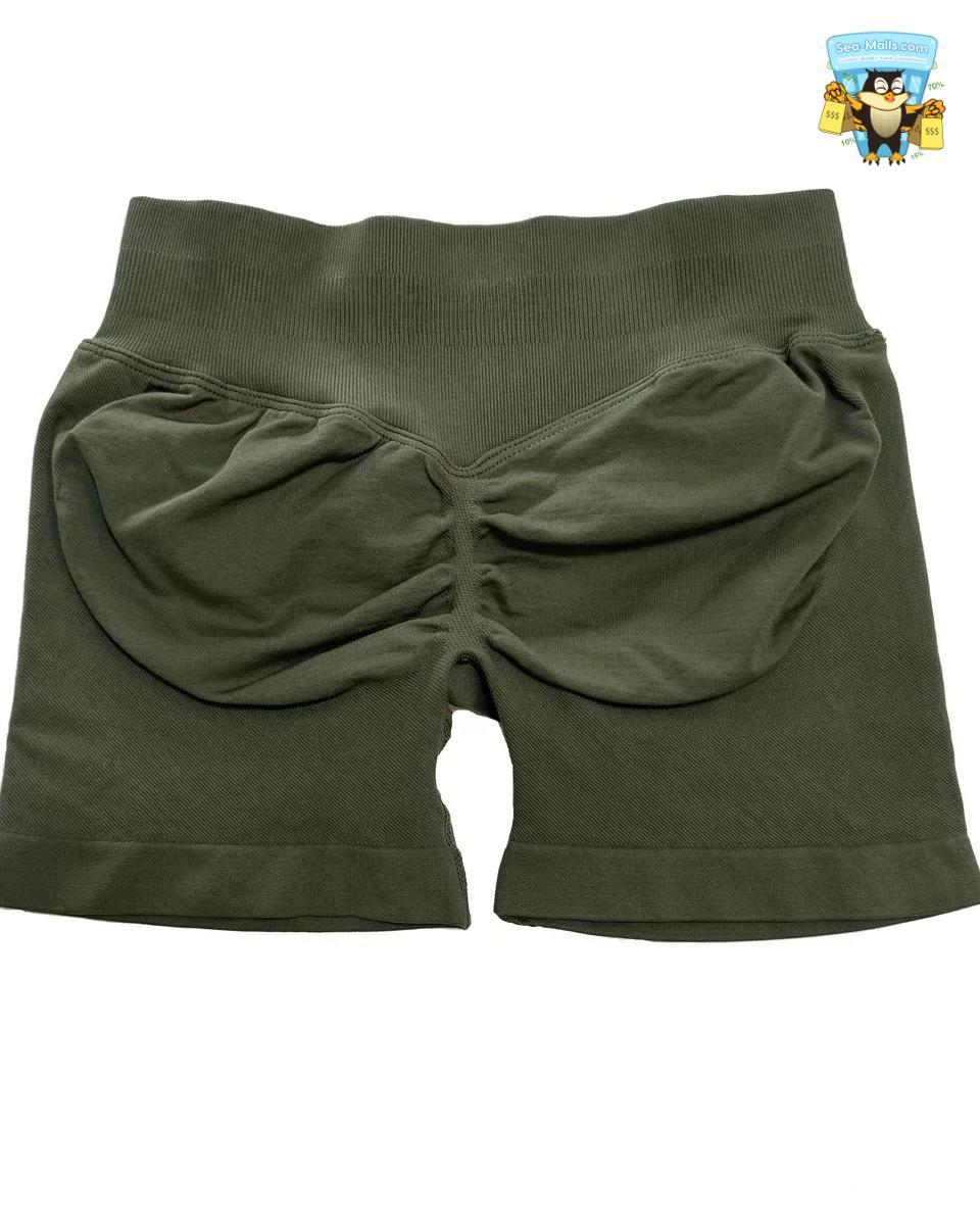 Low Waist Seamless Yoga Shorts Scrunch Bum Workout Fitness
