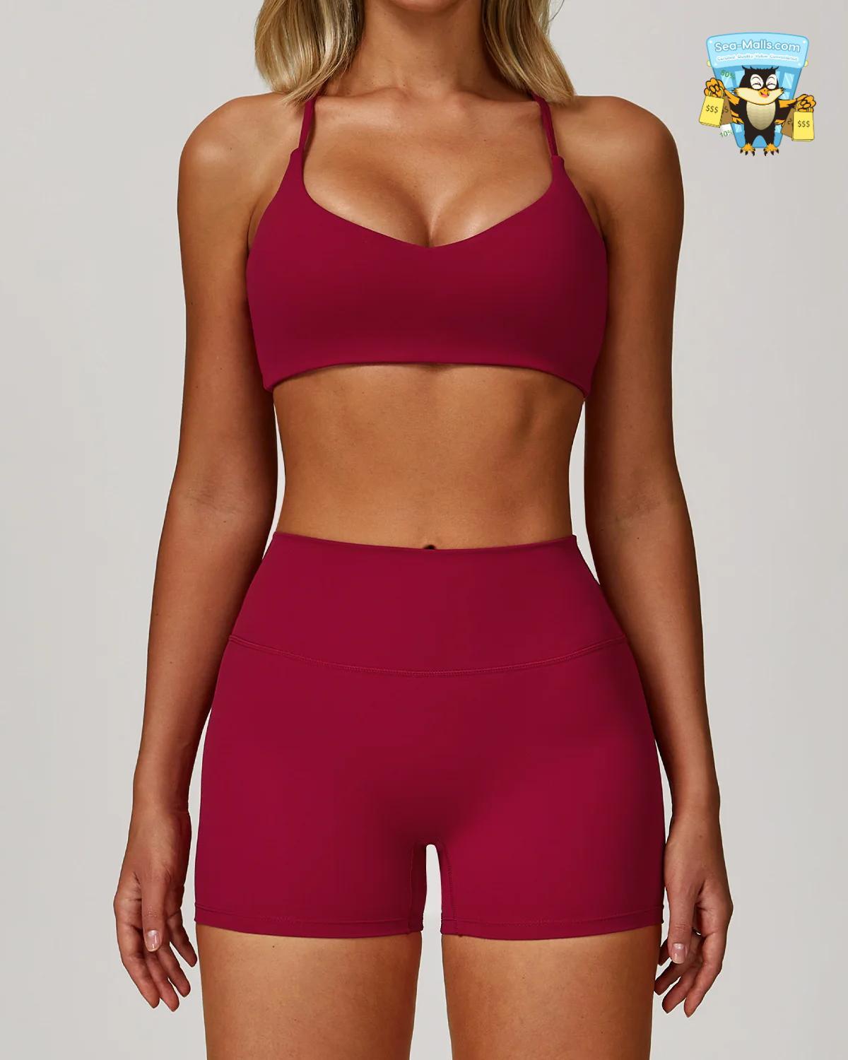 Women’s 2/3PCS Yoga Suit Set – Long Sleeve, Sports Bra & Leggings