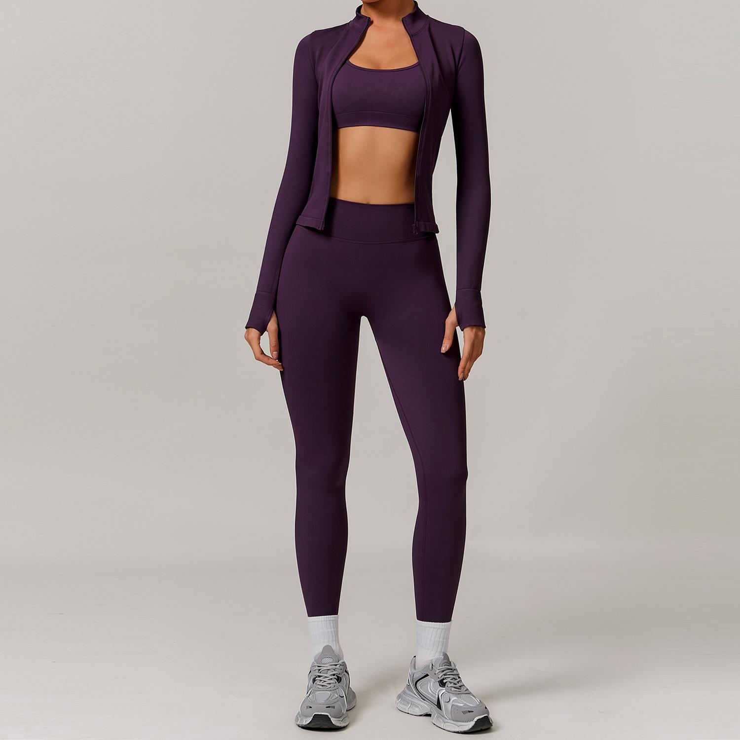 Seamless Yoga Set for Women 2/3PCS Sports Bra & Leggings Fitness Tracksuit