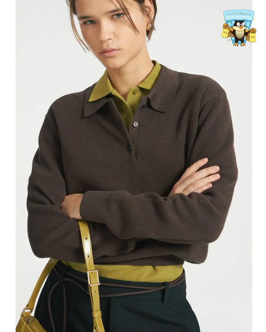 Winter Knitted Polo Sweater & 