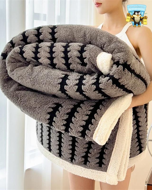 Thickened Warm Flannel Blanket Super Soft Cozy Comfort