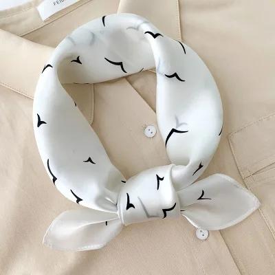 100% Pure Silk Floral Square Scarf Women Neck Hair Bandana