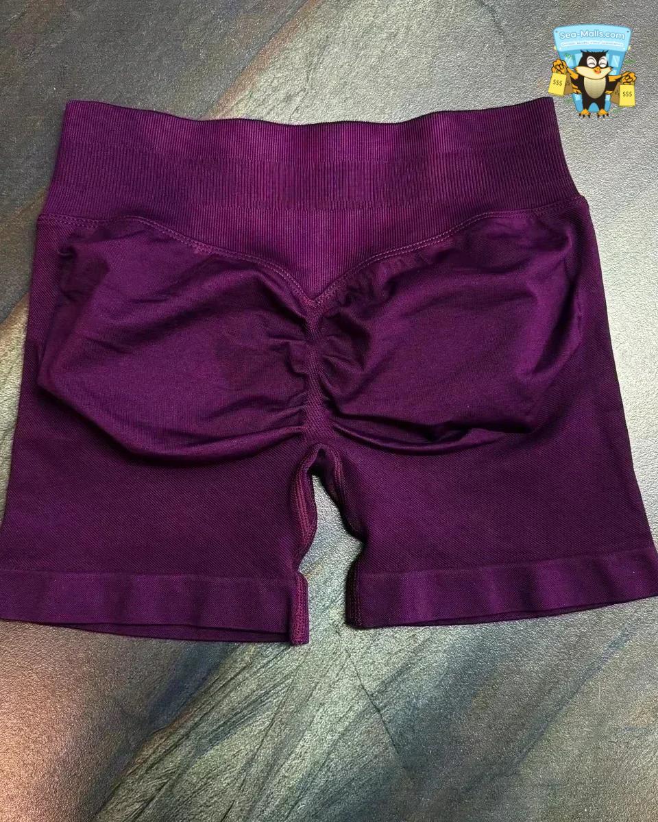 Low Waist Seamless Yoga Shorts Scrunch Bum Workout Fitness