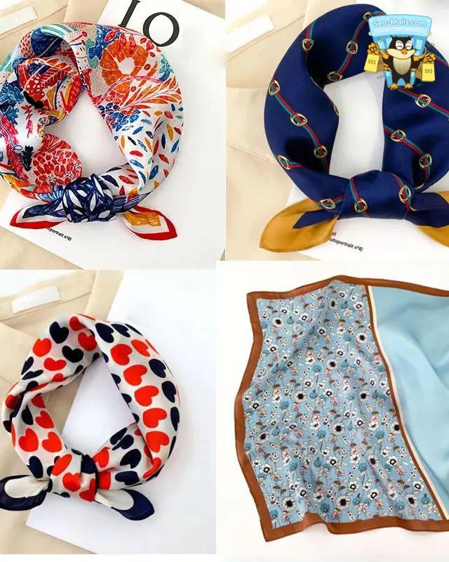 100% Pure Silk Square Scarf Wo