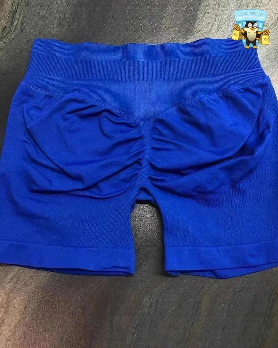 Low Waist Seamless Yoga Shorts Scrunch Bum Workout Fitness