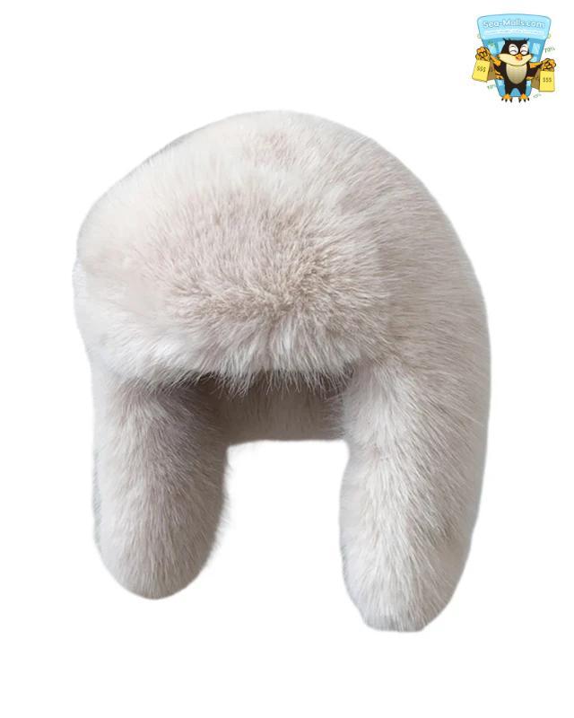 Faux Fox Fur Bomber Hat Women Winter Earflap Ski Cap