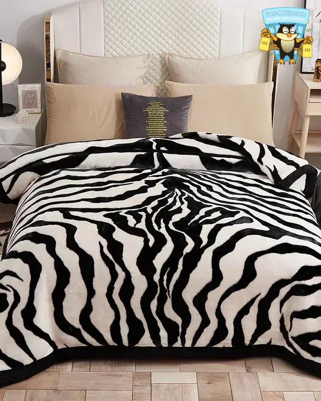 Warm Weighted Raschel Blanket Plush Comforter