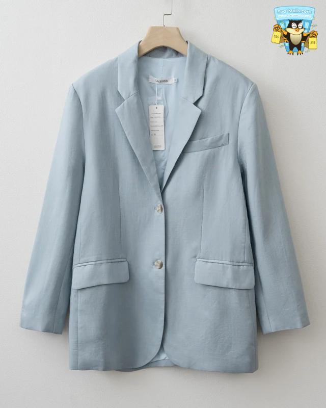 2025 Spring / Summer New Women Fashion Linen Basic Jacket Basic Blazer