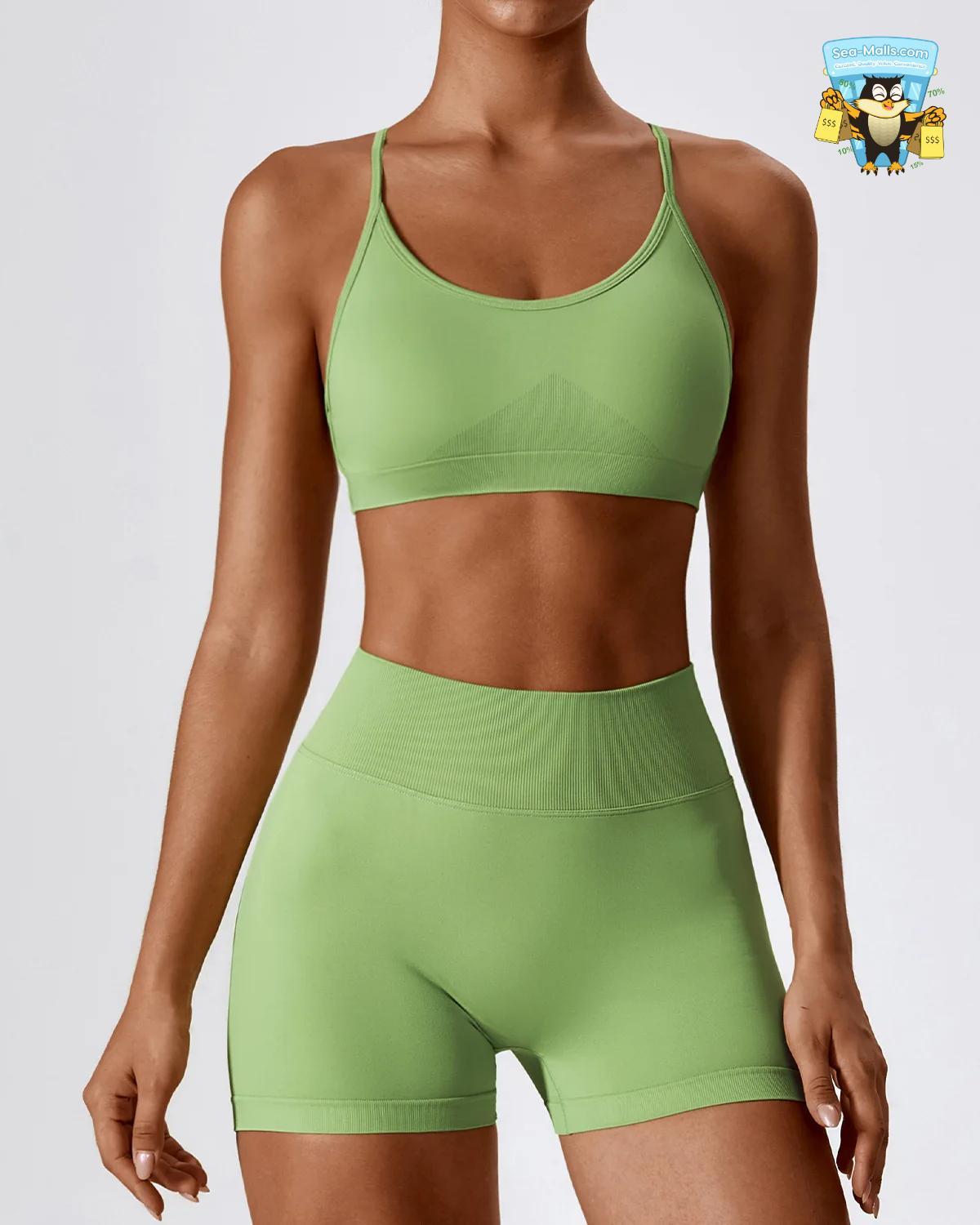 Seamless Yoga Set for Women 2/3PCS Sports Bra & Leggings Fitness Tracksuit