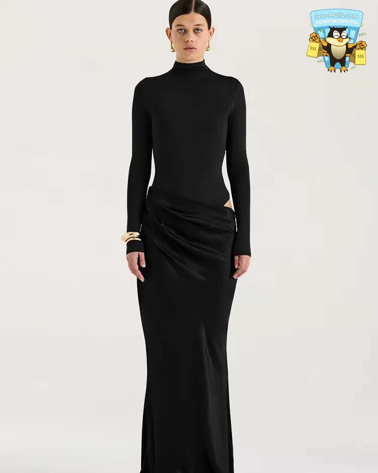 Sleeveless Satin Maxi Dress