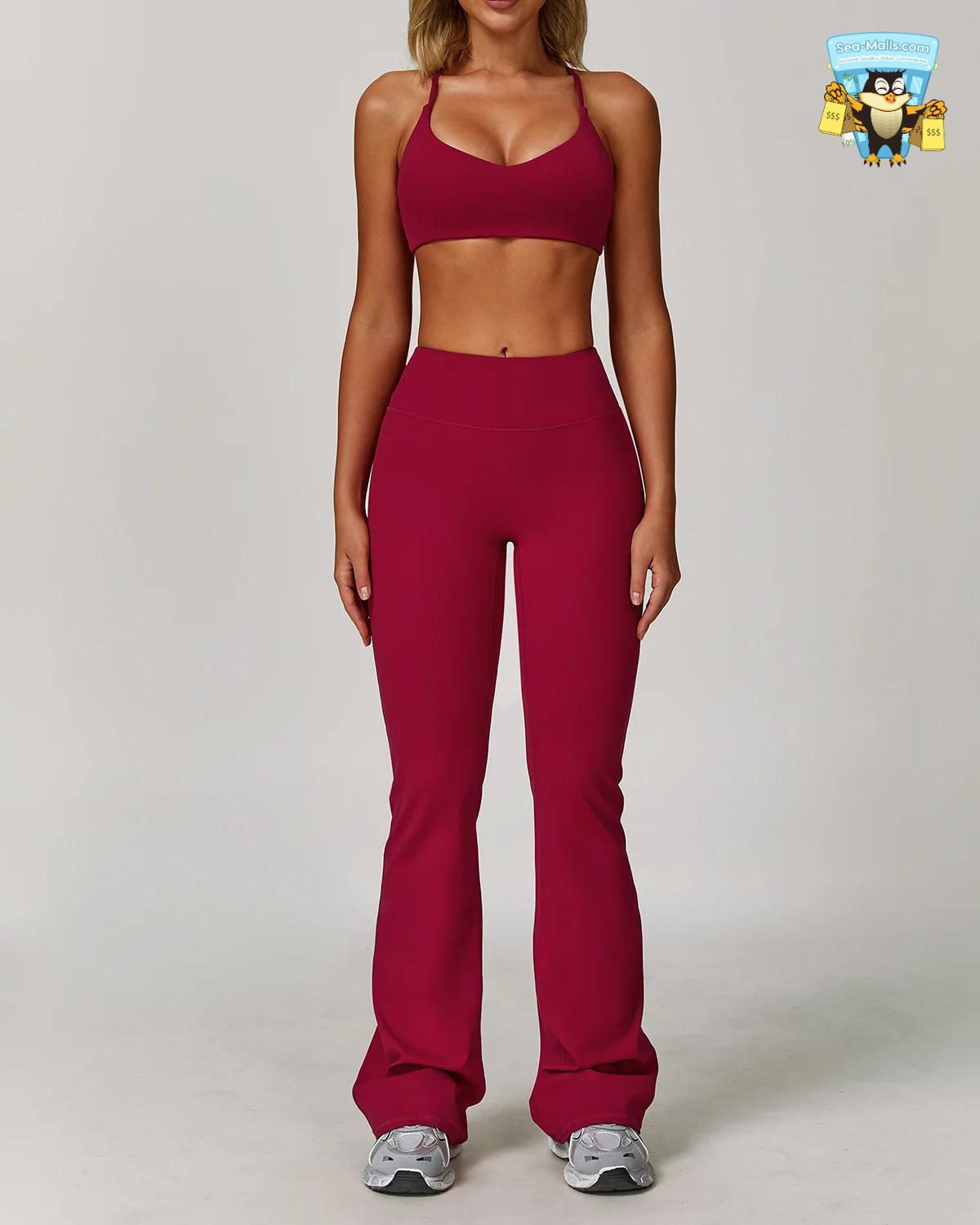 Women’s 2/3PCS Yoga Suit Set – Long Sleeve, Sports Bra & Leggings