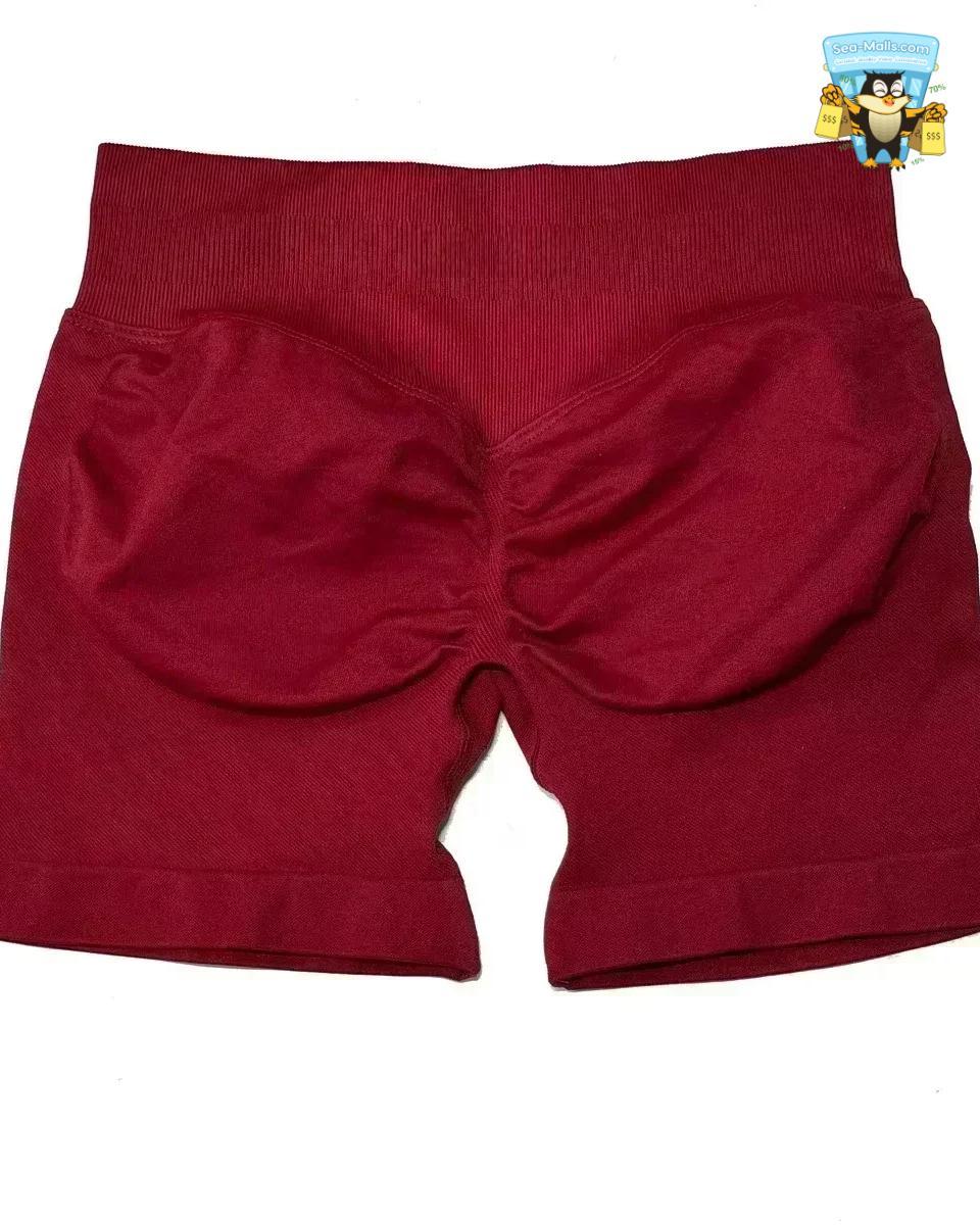 Low Waist Seamless Yoga Shorts Scrunch Bum Workout Fitness