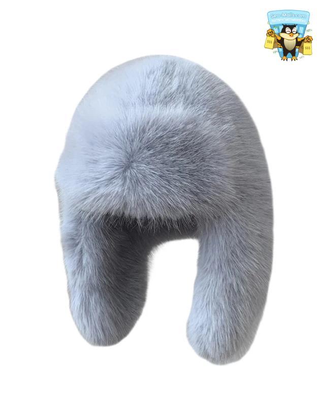 Faux Fox Fur Bomber Hat Women Winter Earflap Ski Cap