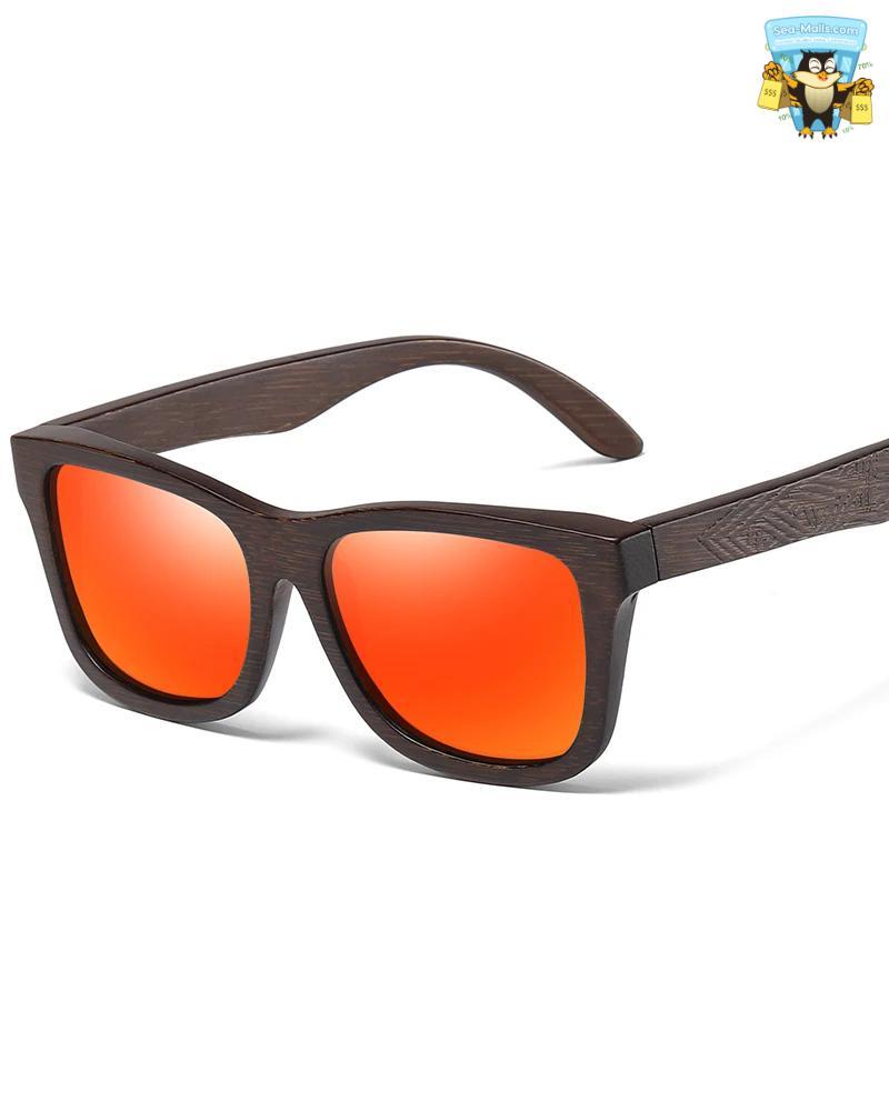 Natural Bamboo Wooden Polarized Sunglasses