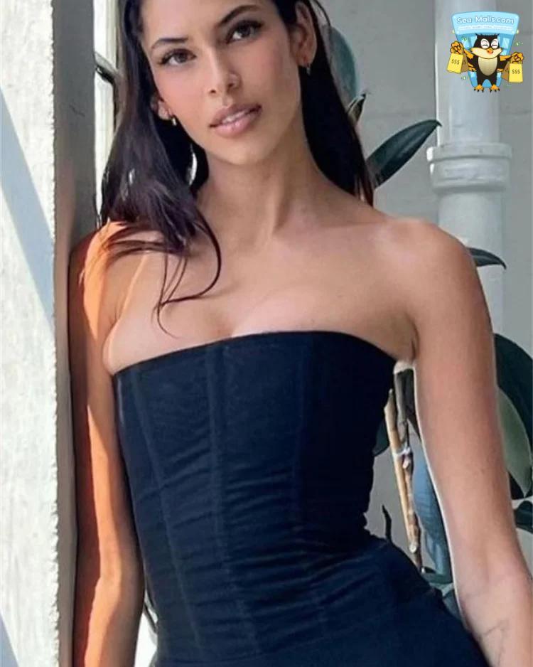 Mesh Backless Summer Vest Women’s Strapless Slim Tank Top