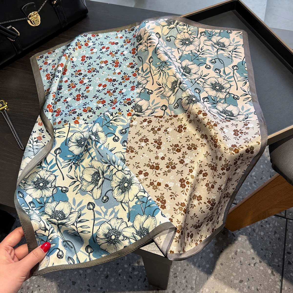 100% Silk Bandana Scarf – Luxury Square Neckerchief