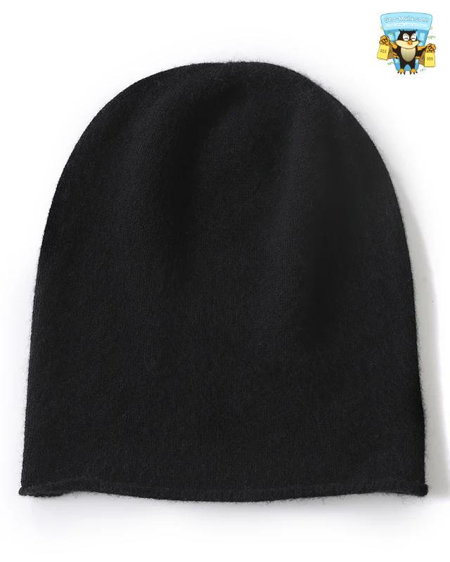 100% Cashmere Knitted Beanie Hat – Unisex Winter Warmth Style