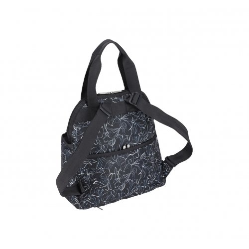 Sketched Floral Navy Double Trouble Backpack