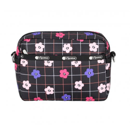 Deluxe Crossbody Floral Plaid
