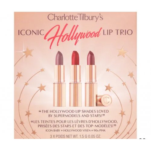 Charlotte Tilbury Iconic Hollywood Lip Trio (Holiday Limited Edition)