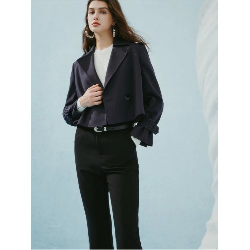 Cotton Blend Trench Jacket