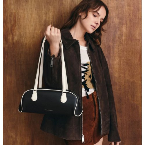  Nelly Two-Tone Elongated Shoulder Bag - Multi 