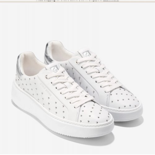  Women's GRANDPRØ TOPSPIN SNEAKER - White