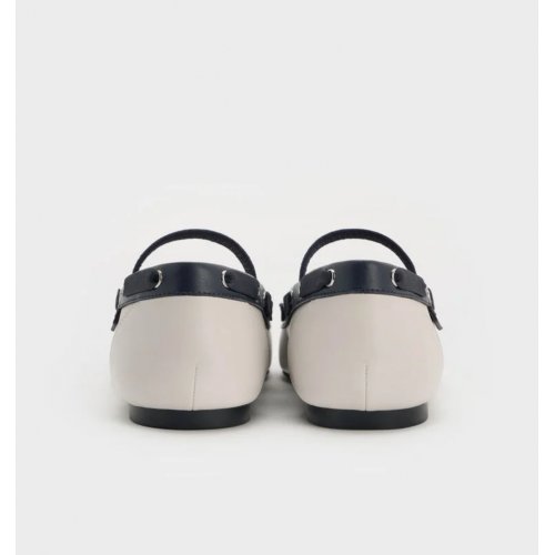  Bow Two-Tone Boat-Shoe Flats - Chalk 