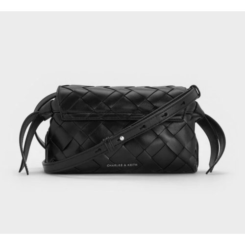 Ivette Woven Crossbody Bag - Noir