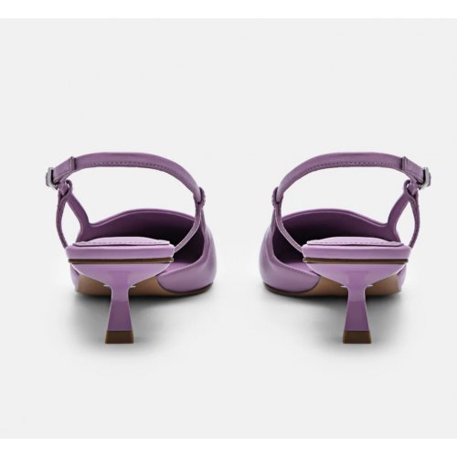 Studio Loral Leather Pumps - Purple 