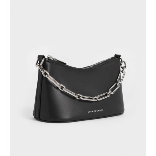  Robyn Elongated Chain-Handle Bag - Noir 