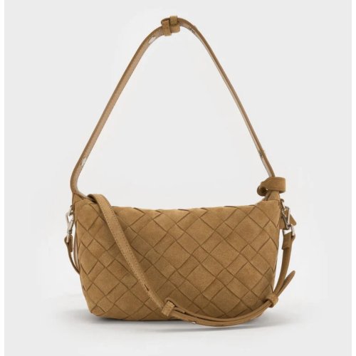  Ivette Recycled Suede Woven Shoulder Bag - Sahara Sand 