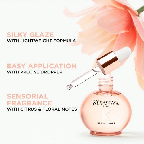 Kérastase Gloss Absolu Glaze Drops Hair Oil with Wild Rose 45ml 