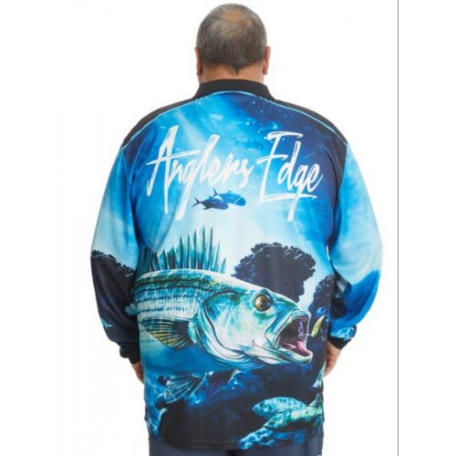  Anglers Edge Blue Lured Fishing Polo