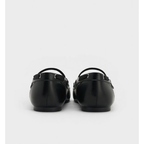  Bow Boat-Shoe Flats - Black 