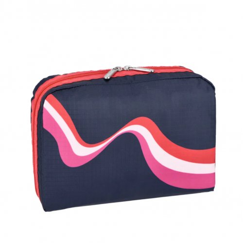 Extra Large Rectangular Cosmetic Retro Waves