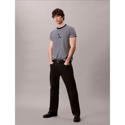 Monogram Logo Stripe Relaxed T-Shirt