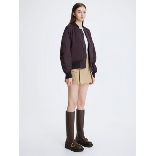 Gabine Loafer Knee-High Boots - Dark Brown