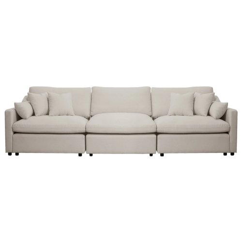 Millie 4 Seater Spill-Resistant Modular Sofa in Light Beige