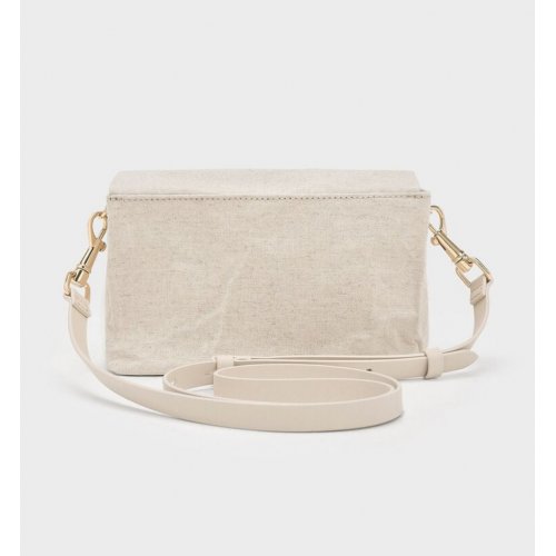 Matina Canvas Crossbody Bag - Beige