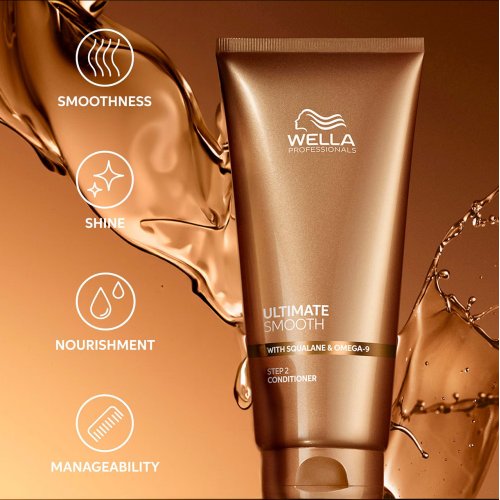 Wella Professionals Ultimate Smooth Shampoo and Conditioner Bundle with Squalane & Omega 9 for Dry, Dull & Frizzy Hair