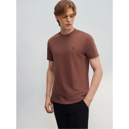 Aqua Soft Cotton Smart Fit Short Sleeve T-Shirt with Logo
