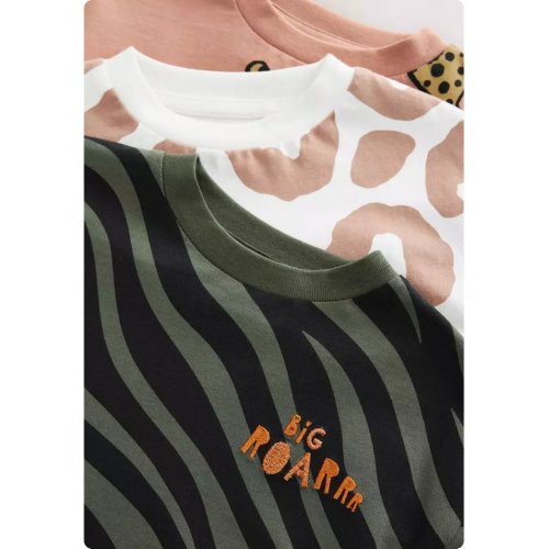 NEXT Short Sleeve 100% Cotton T-Shirts 3 Pack