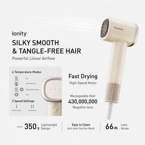 Panasonic IONITY HAIR DRYER WITH LINEAR AIRFLOW - LIGHT BLUE (EH-NE6M-A452)