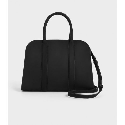  Axel Faux Suede Bowling Bag - Black 