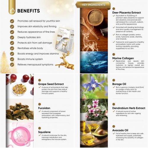 Premium Gold Deer Placenta 15,000mg