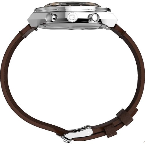 Q Timex Diver Inspired Chrono 40mm - Sst/Rg/Blk Lthr (TW2W51800)