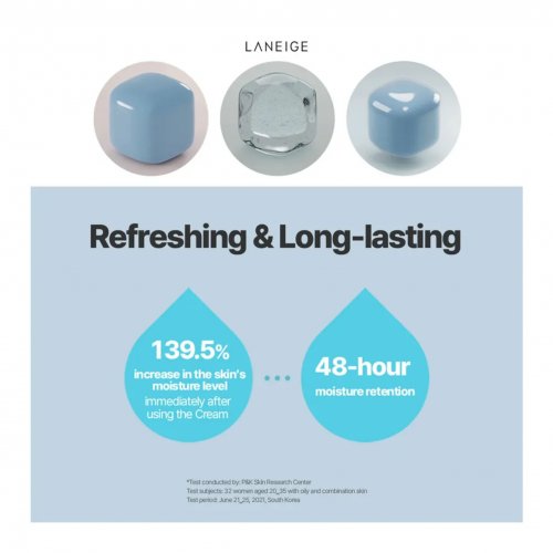 Laneige Water Bank Blue Hyaluronic Cream - For Combination To Oily Skin